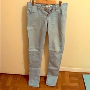 Baby blue straight leg stretch  jeans